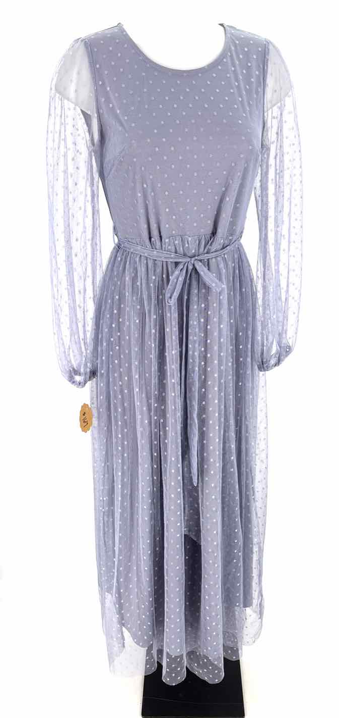 Size M EMERY ROSE Light Blue Mesh Dress