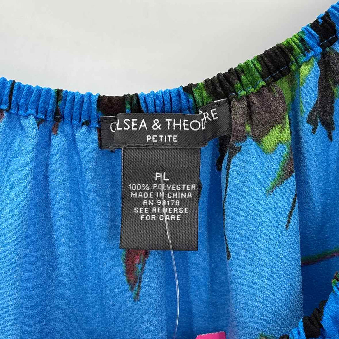 Size L CHELSEA & THEODORE Blue Print Shirt