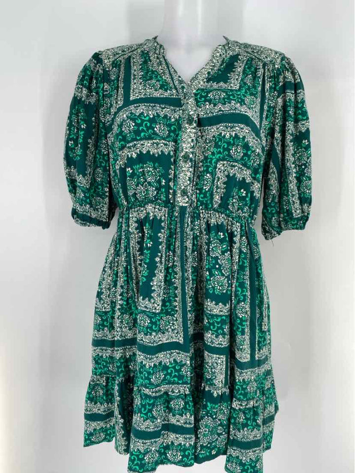 Size S Green Print Dress