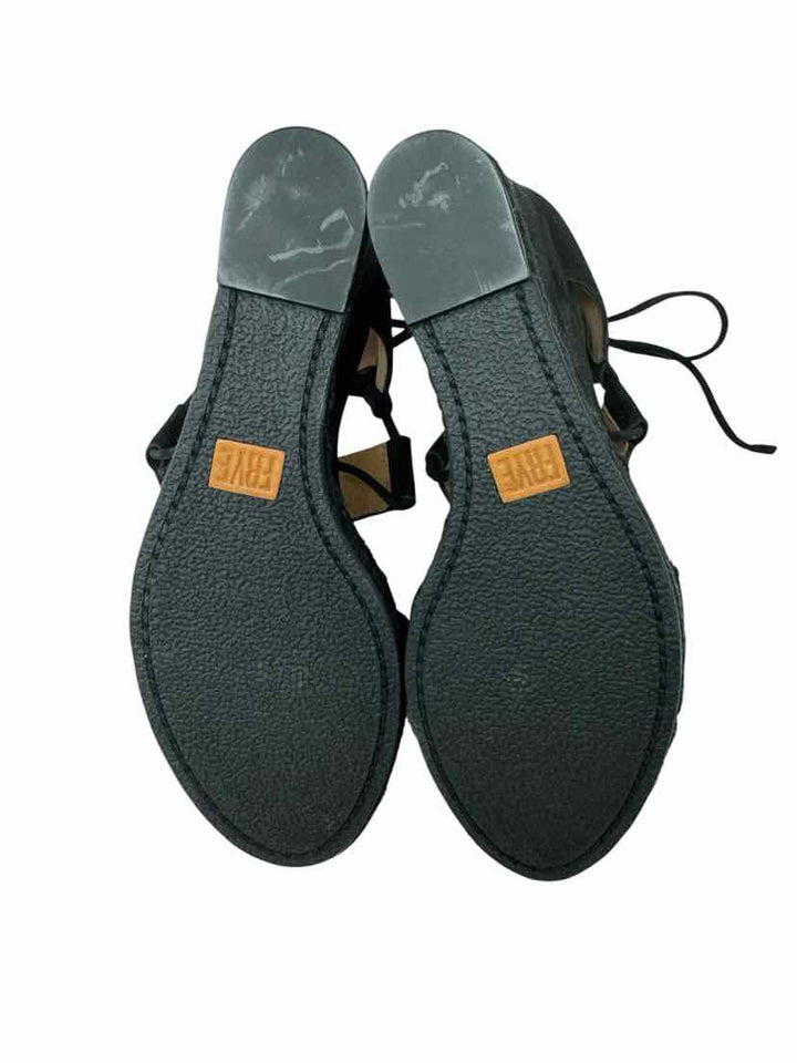 Shoe Size 7 Frye Black Suede Sandals