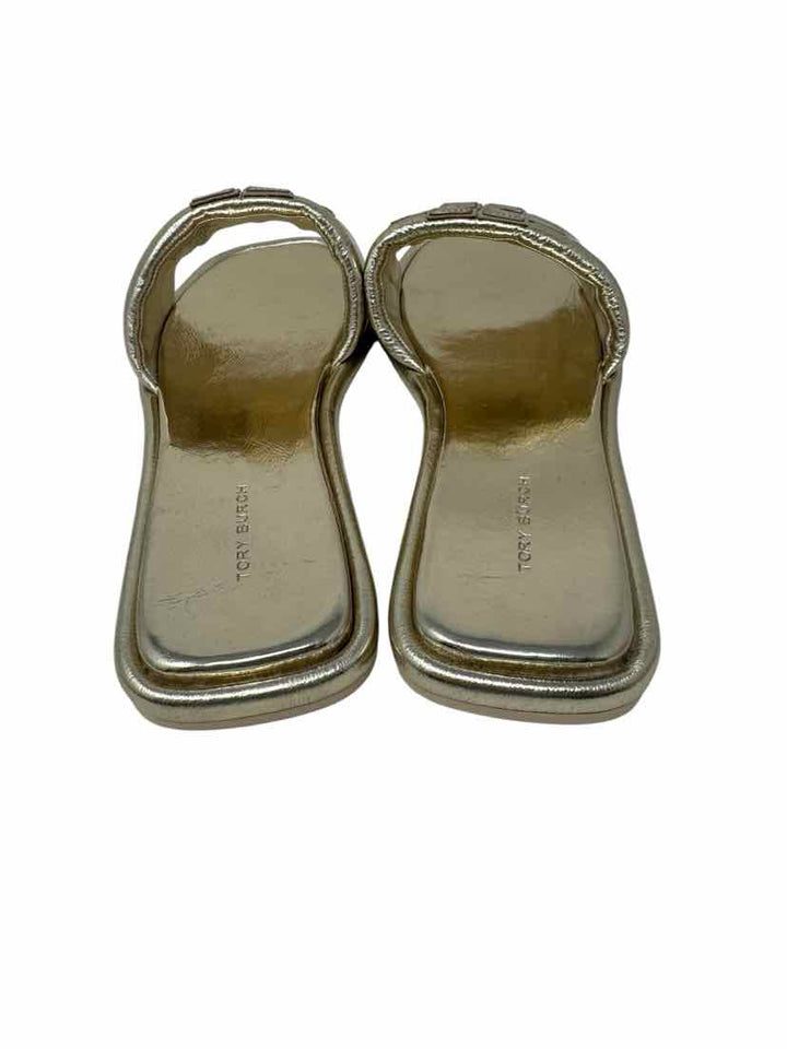 Shoe Size 9.5 Tory Burch Gold Leather Sandals
