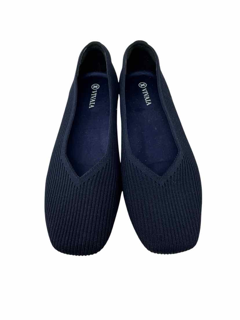 Shoe Size 38 VIVAIA Navy Knit Flats