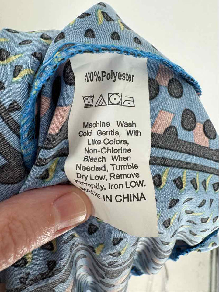 Size M Blue Print Dress