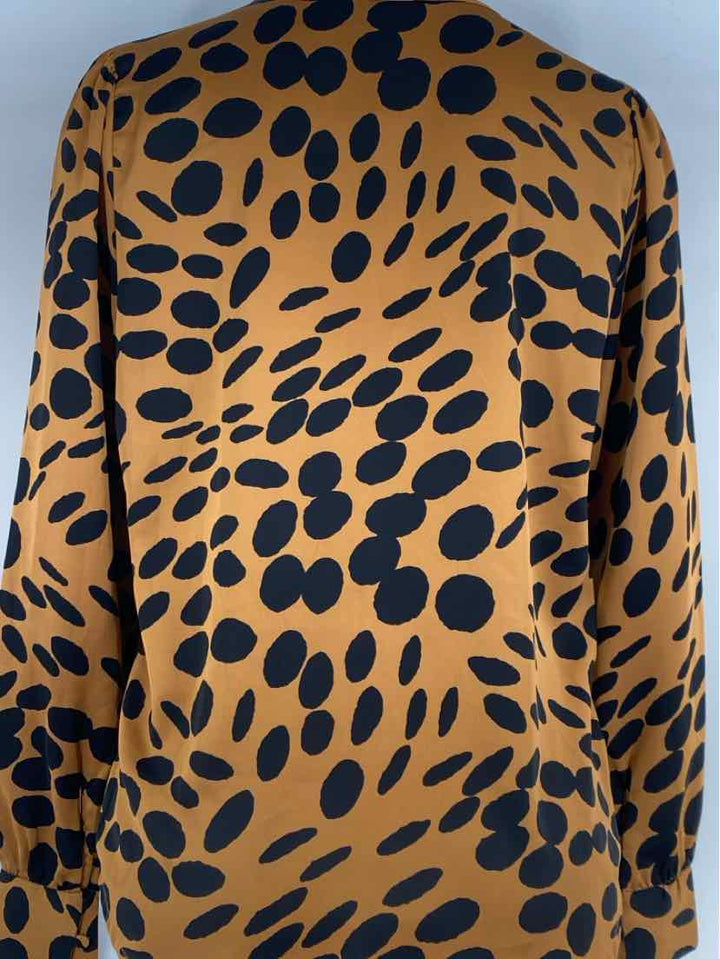Size M J Crew Brown Print Shirt