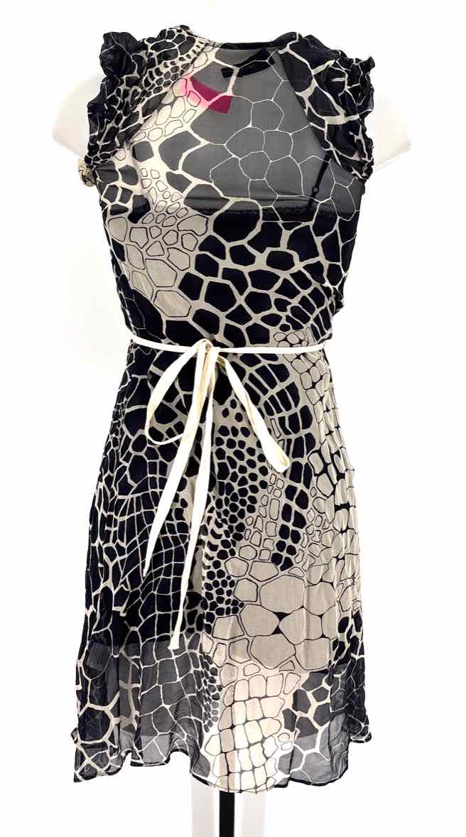 Size 4 ALL SAINTS Navy Print Dress