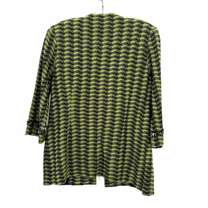 Size M MISSOOK Green Knit Beaded Jacket