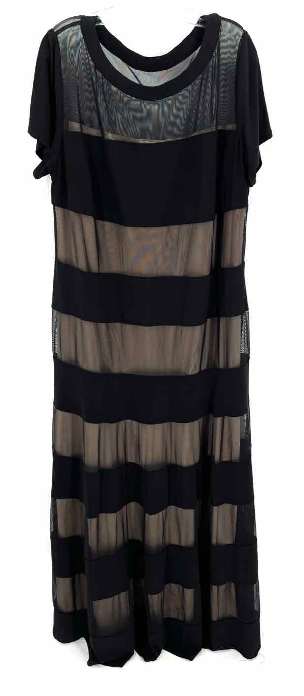 Size 18 R&M RICHARDS Multi-Color Mesh Dress