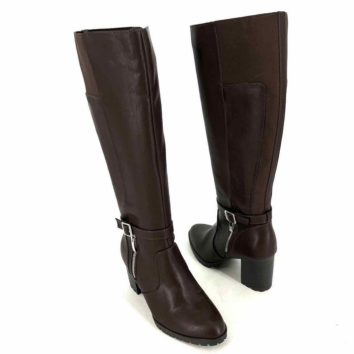 Shoe Size 8 KELLY & KATIE Brown Faux Leather Boots