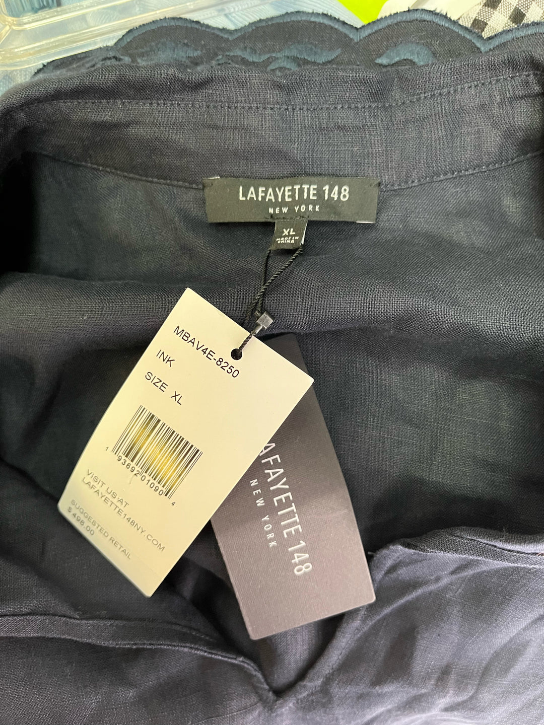 Size XL LAFAYETTE Blue Linen Sweater