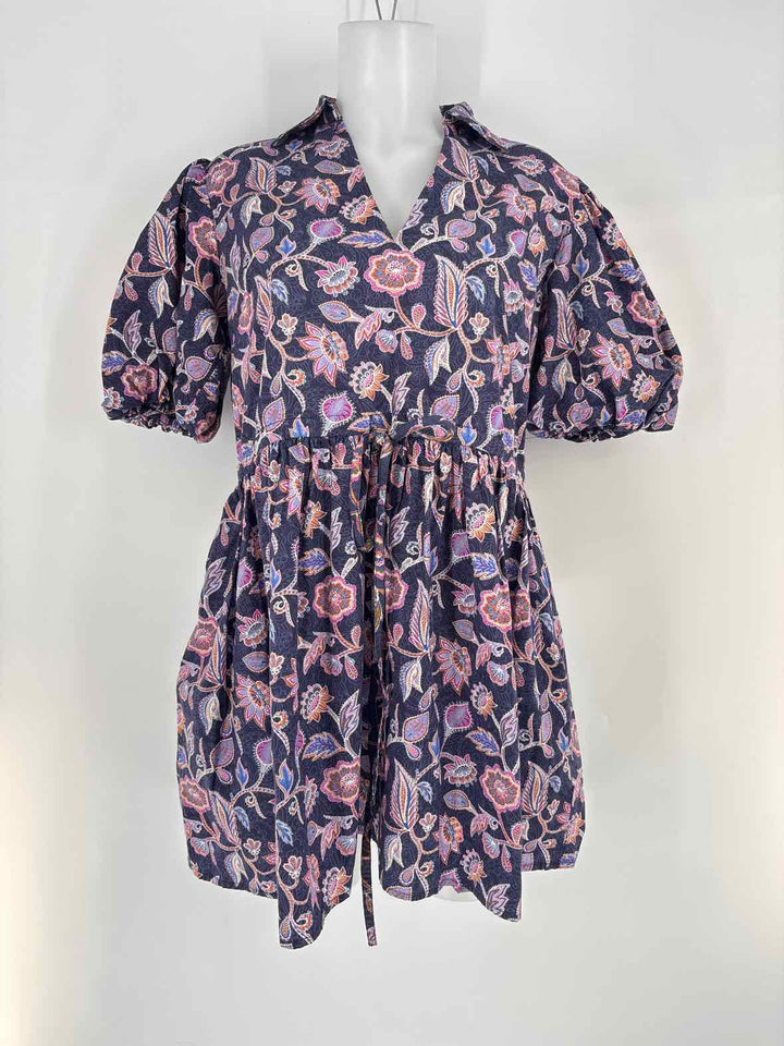 Size XS Navy Print Dress