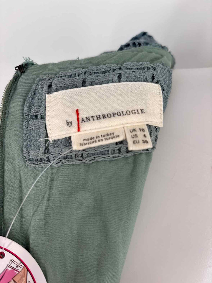 Size 6 Anthropologie Green Lace Dress