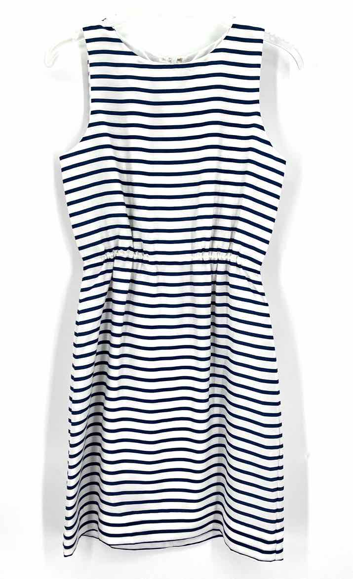 Size 0 J Crew White Print Dress