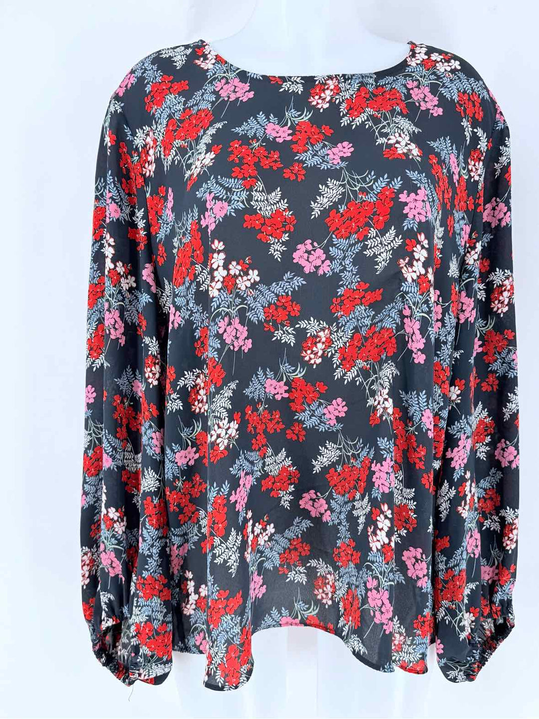 Size XL LOFT Navy Print Shirt