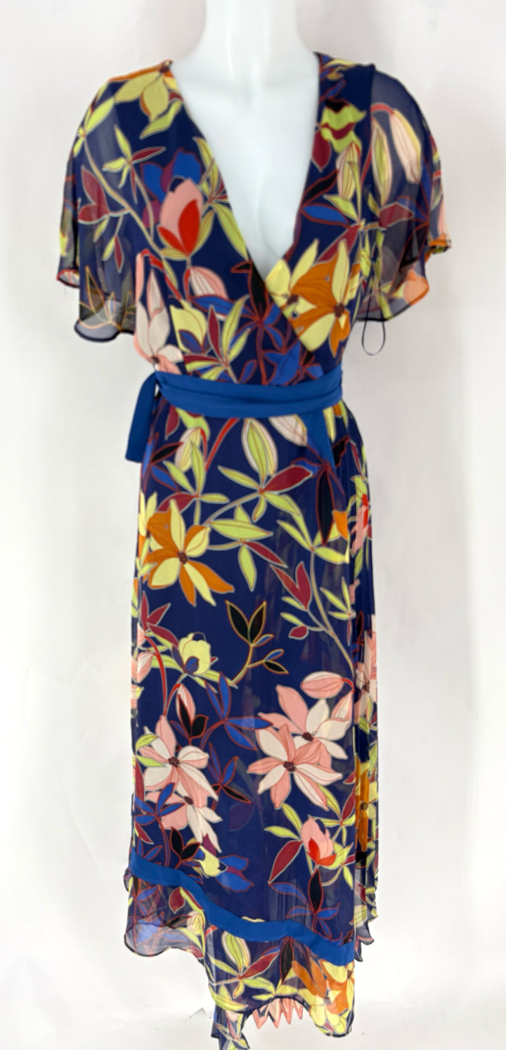 Size 8 KAREN MILLEN Navy Print Dress