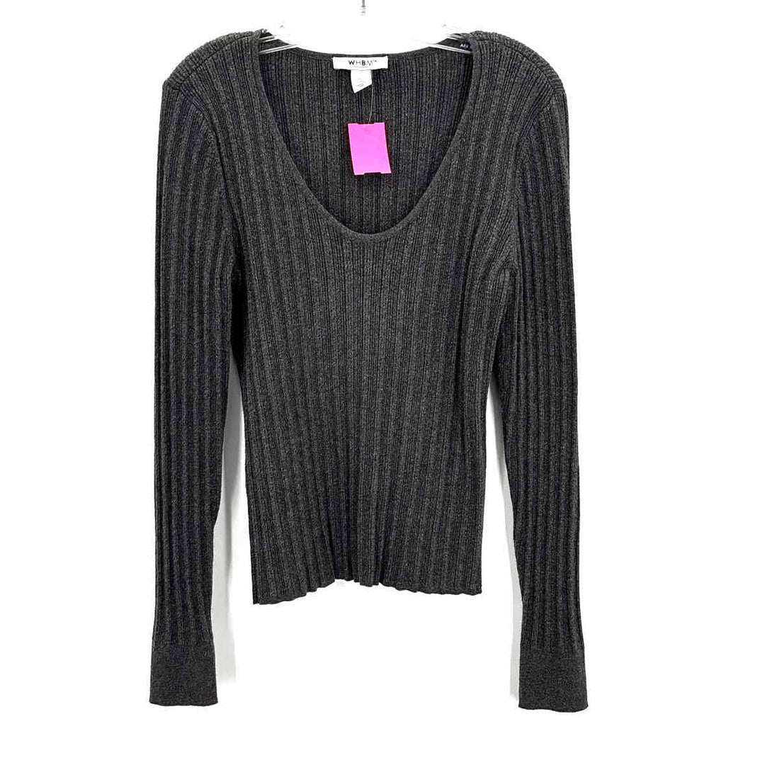 Size XL White House Black Market Charcoal Knit Sweater