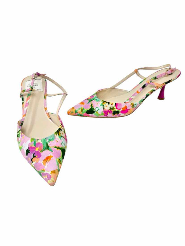 Shoe Size 10.5 Nine West PINK PRINT Pumps