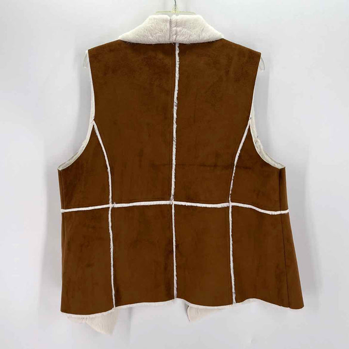 Size XL Brown Faux Fur Vest