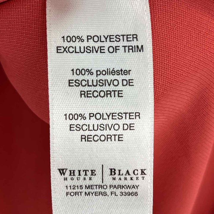 Size 0 White House Black Market Orange Shirt