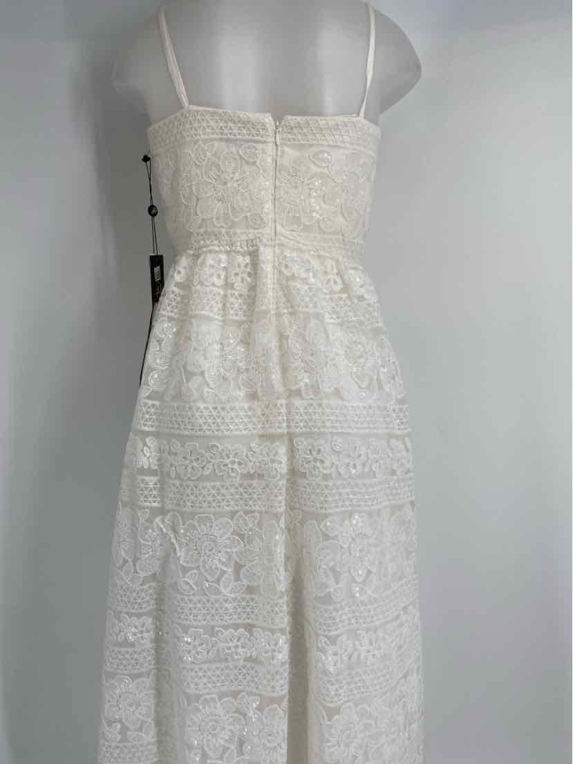 Size 6 Adrianna Papell White Dress