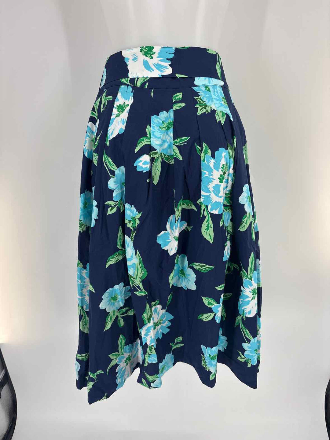 Size 2 Talbots Navy Print Skirt