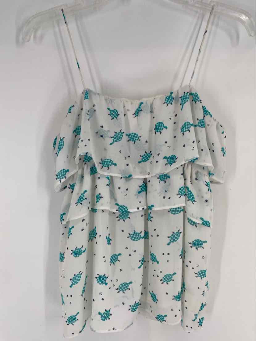 Size XS JULIE BROWN White Print Shirt