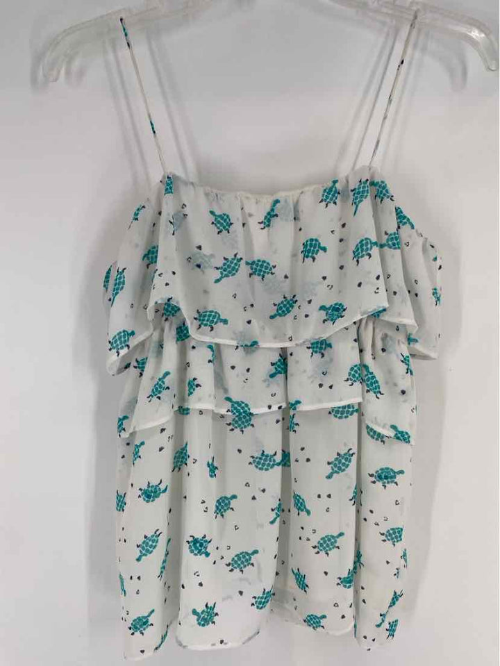 Size XS JULIE BROWN White Print Shirt