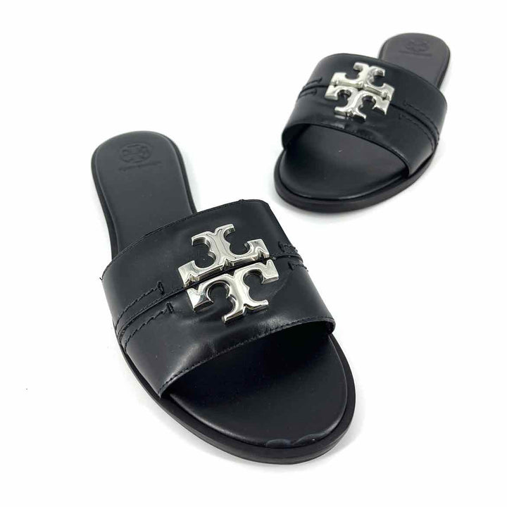 Shoe Size 10 Tory Burch Black Leather Sandals