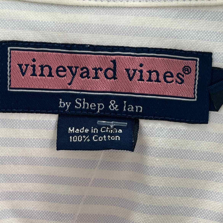 Size 6 Vineyard Vines Blue Print Shirt