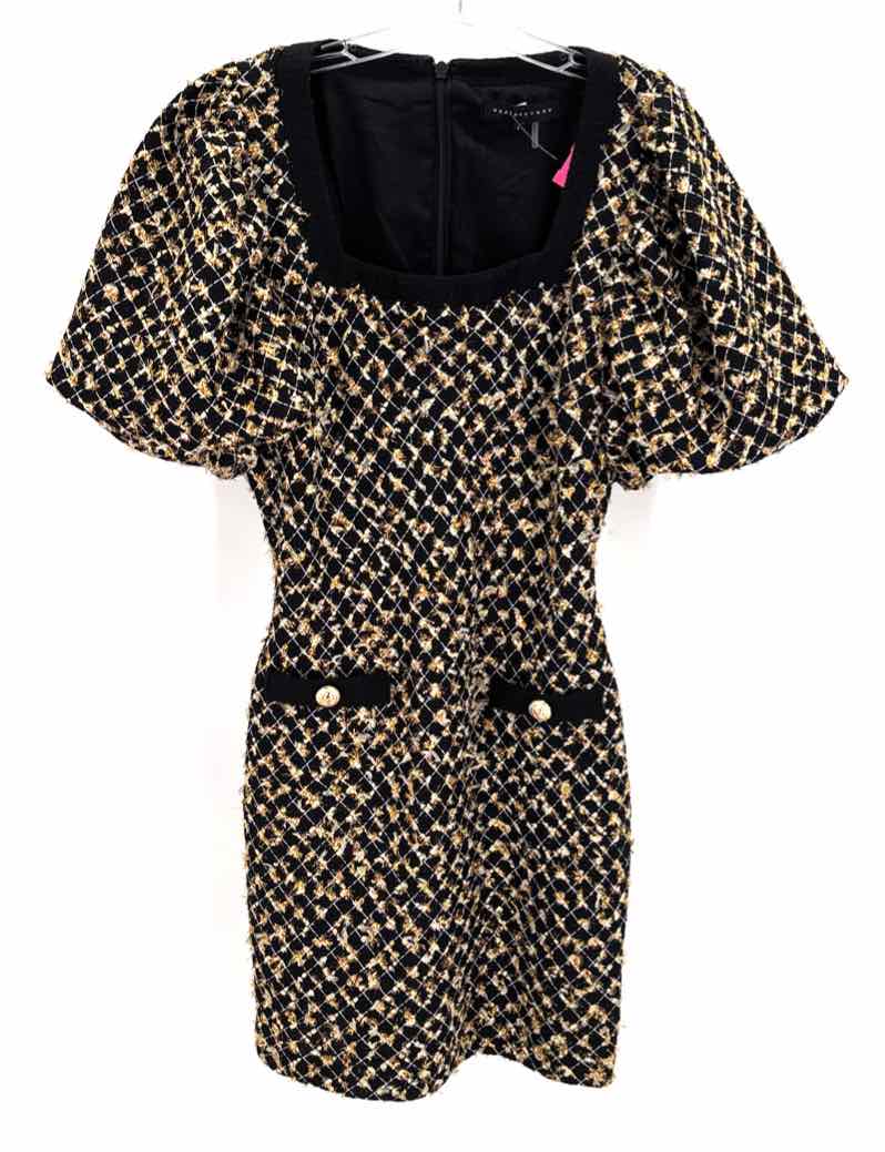 Size L ENDLESS ROSE Multi-Color Tweed Dress