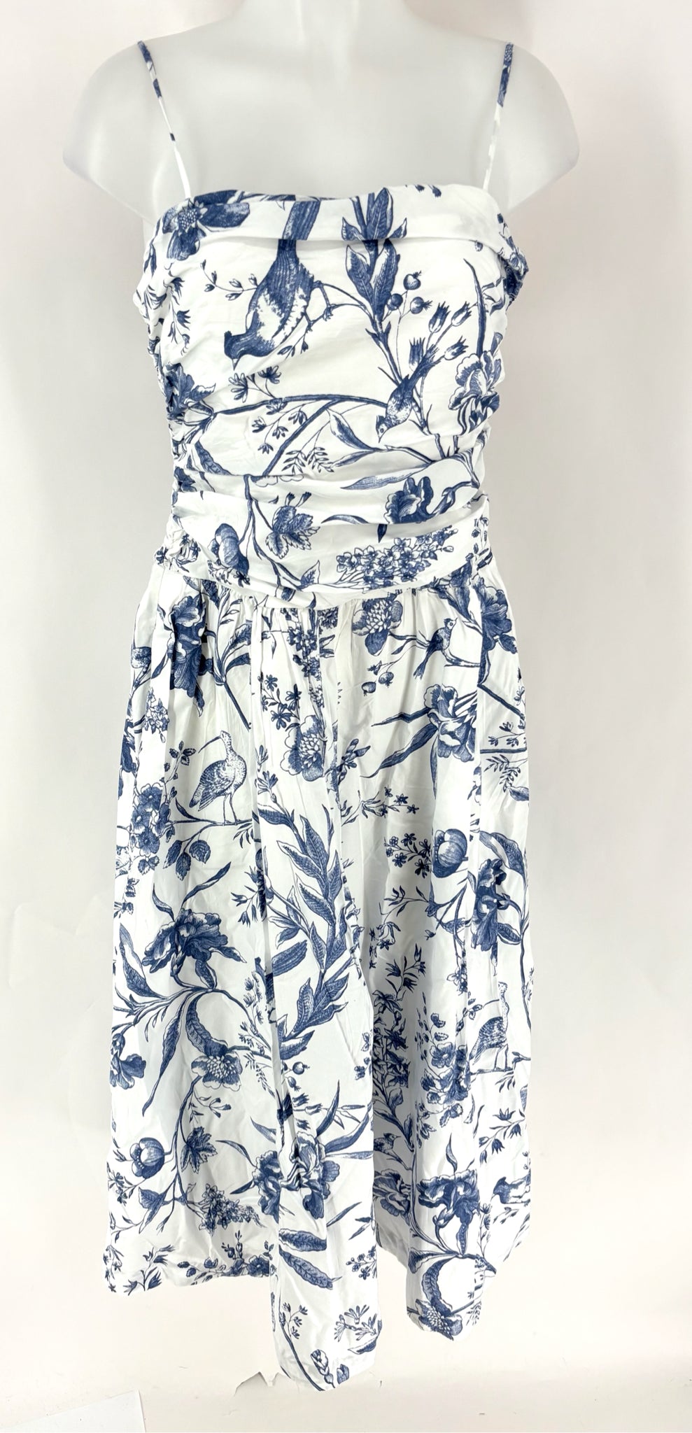Size 6 LOFT White Print Dress