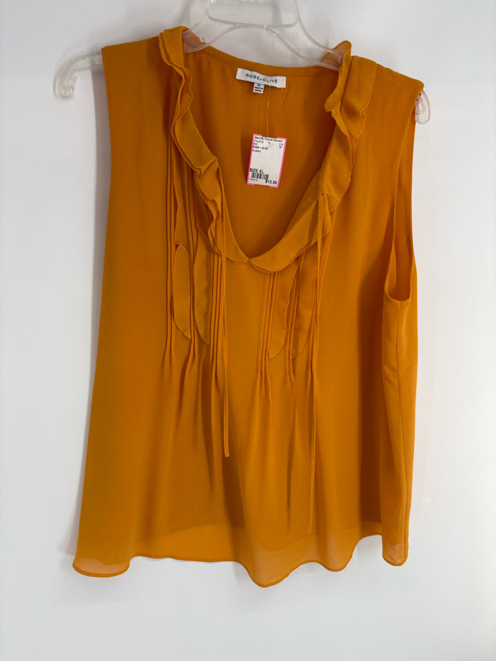Size XL ROSE + OLIVE Mustard Shirt