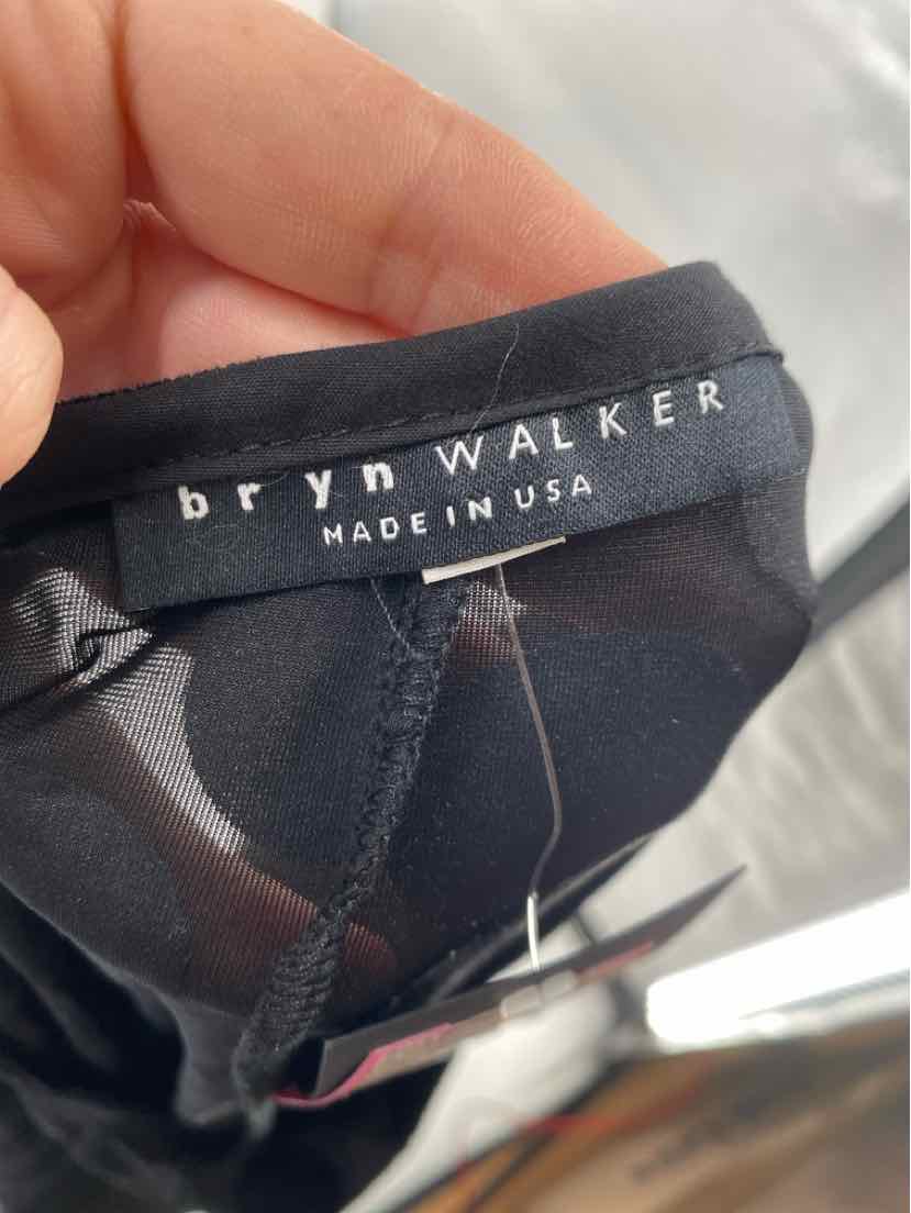 Size 1X BRYAN WALKER Black Velour Dress
