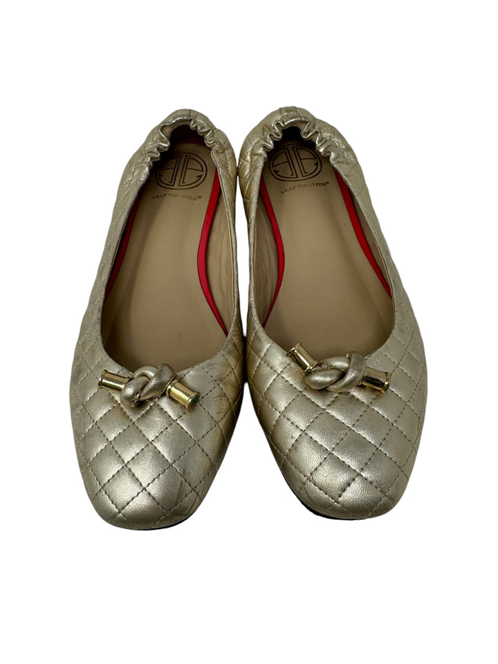 Shoe Size 9 Lilly Pulitzer Gold Flats