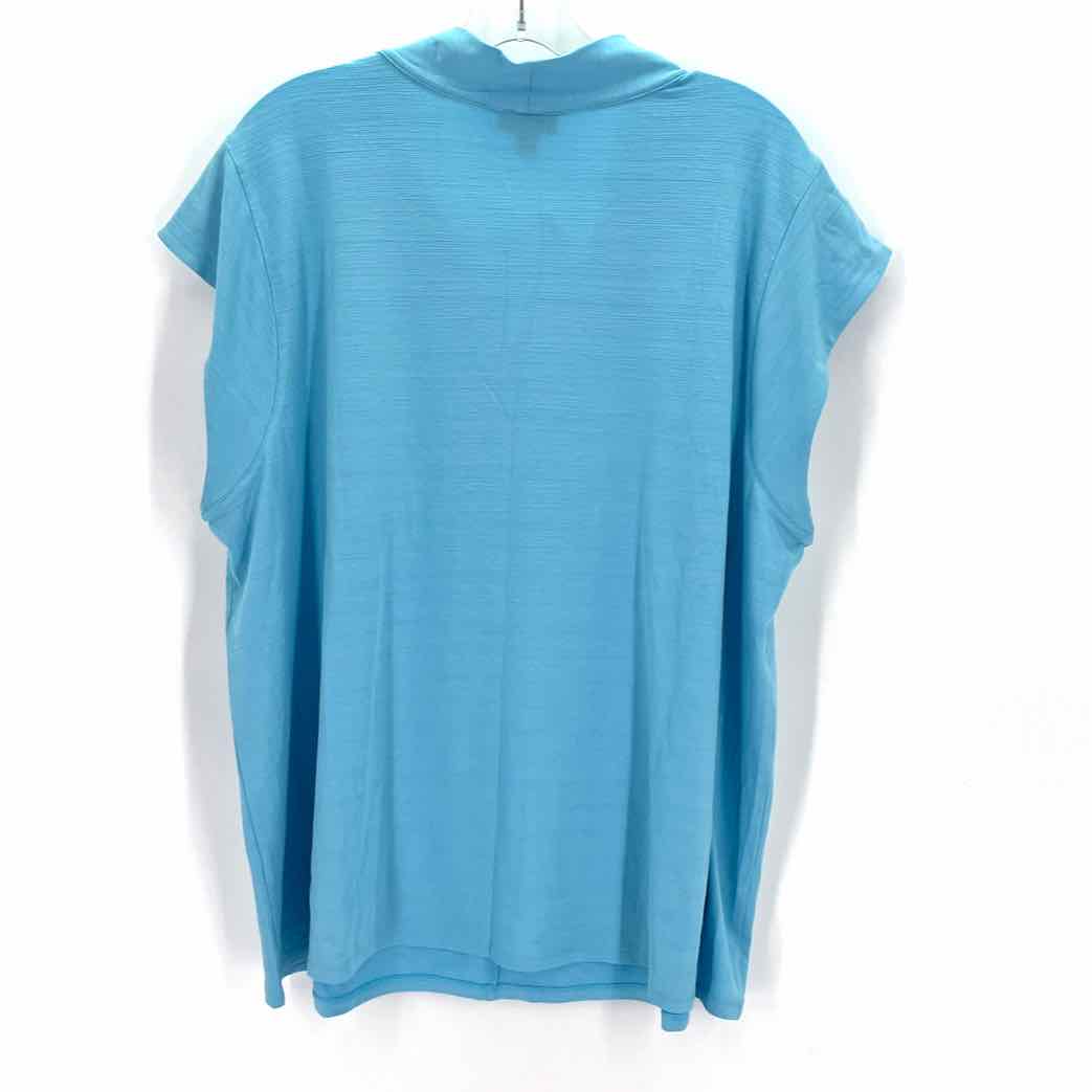 Size 2X J JILL Light Blue Knit Shirt