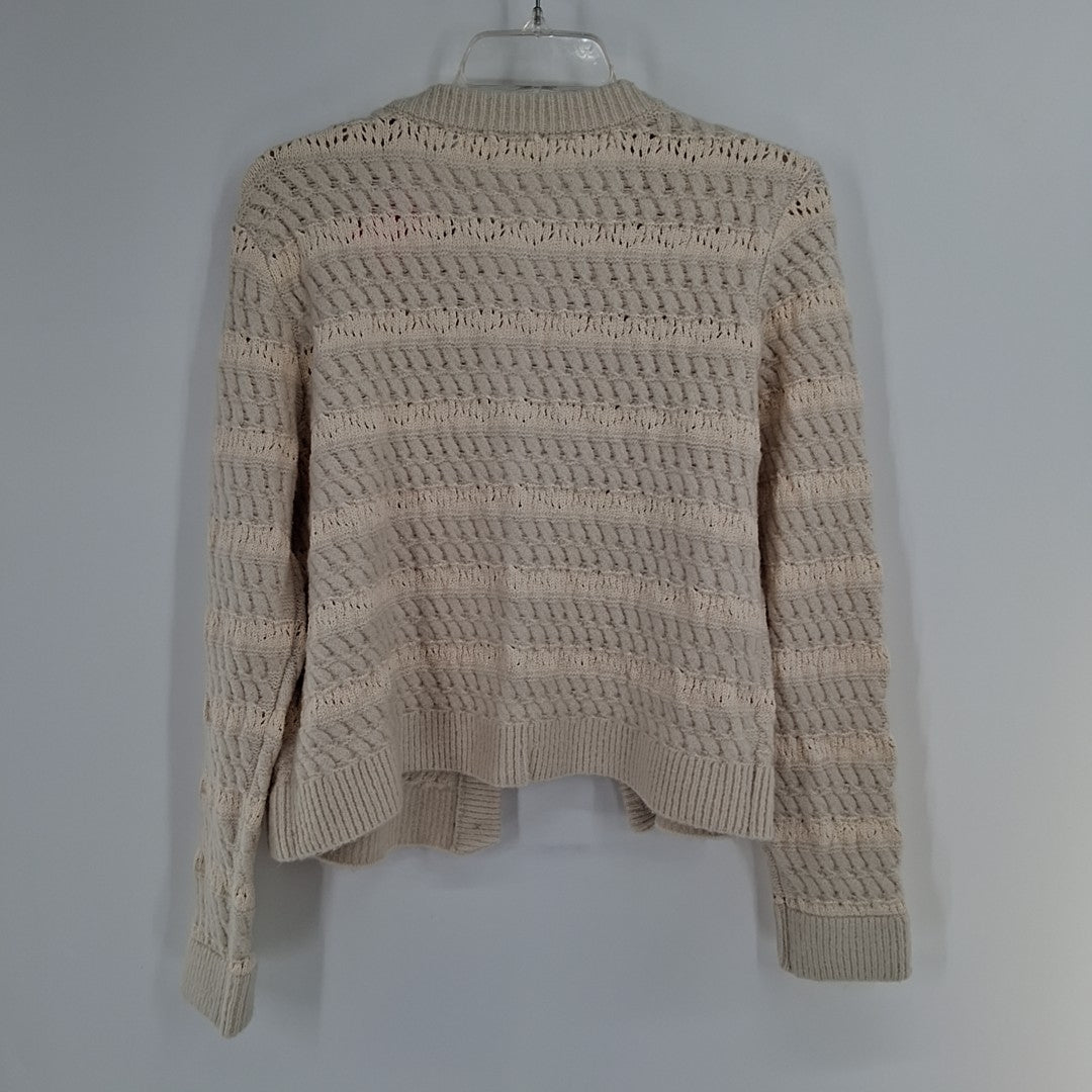 Size M MARLED Ivory Knit Cardigan