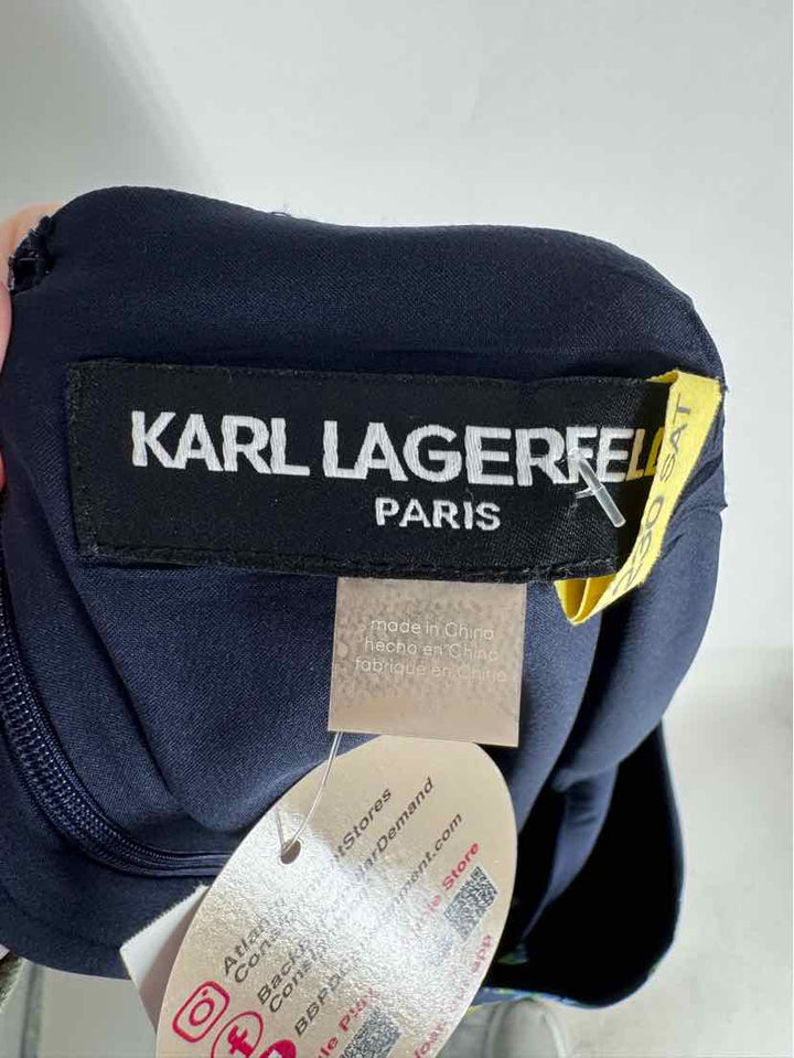 Size M KARL LAGERFELD Navy Print Romper