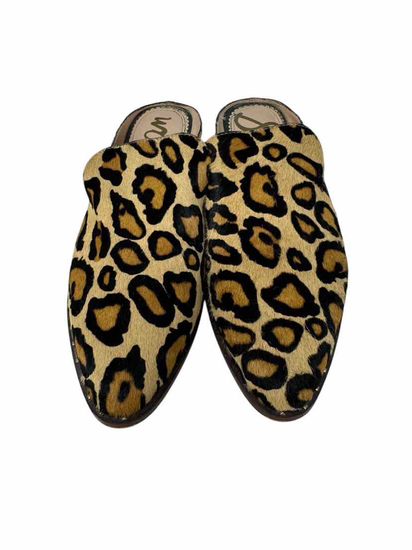 Shoe Size 9.5 Sam Edeleman Brown Print Mules