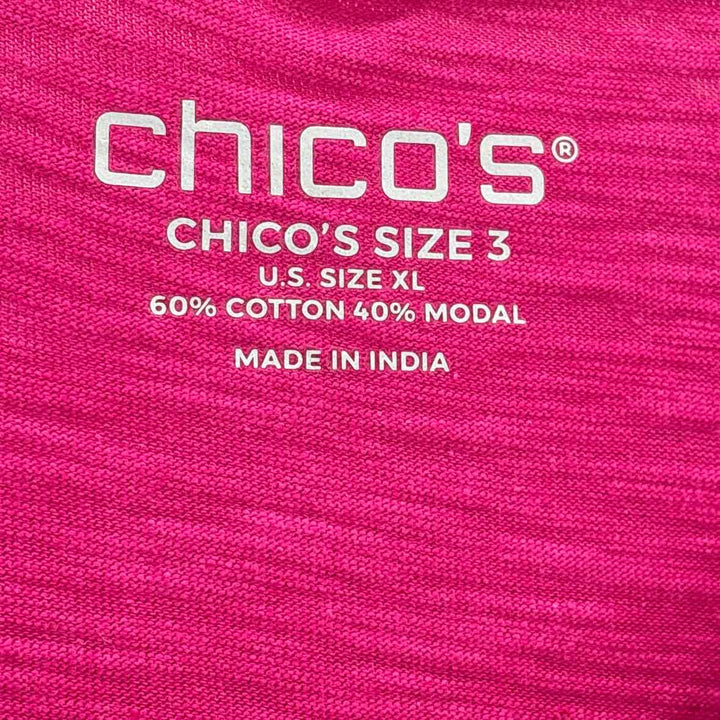 Size XL Chico's Magenta Shirt