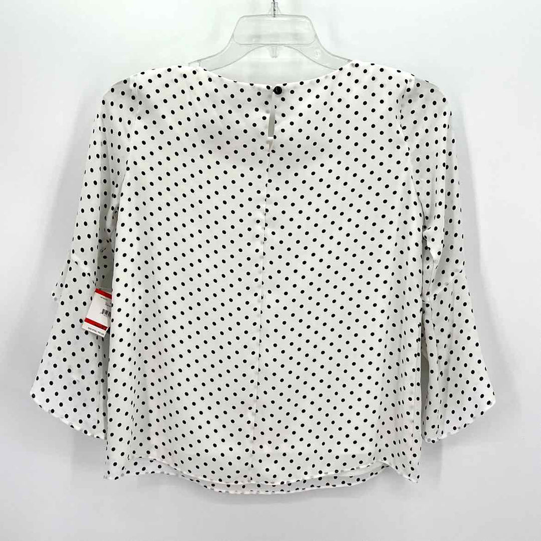Size XS KASPER White Print Shirt