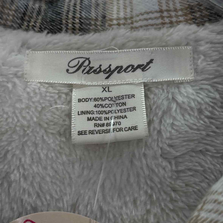 Size XL White Flannel Jacket