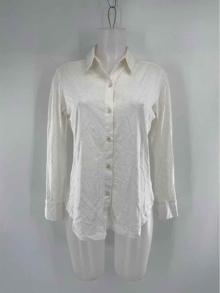 Size M THEORY White Cotton Shirt