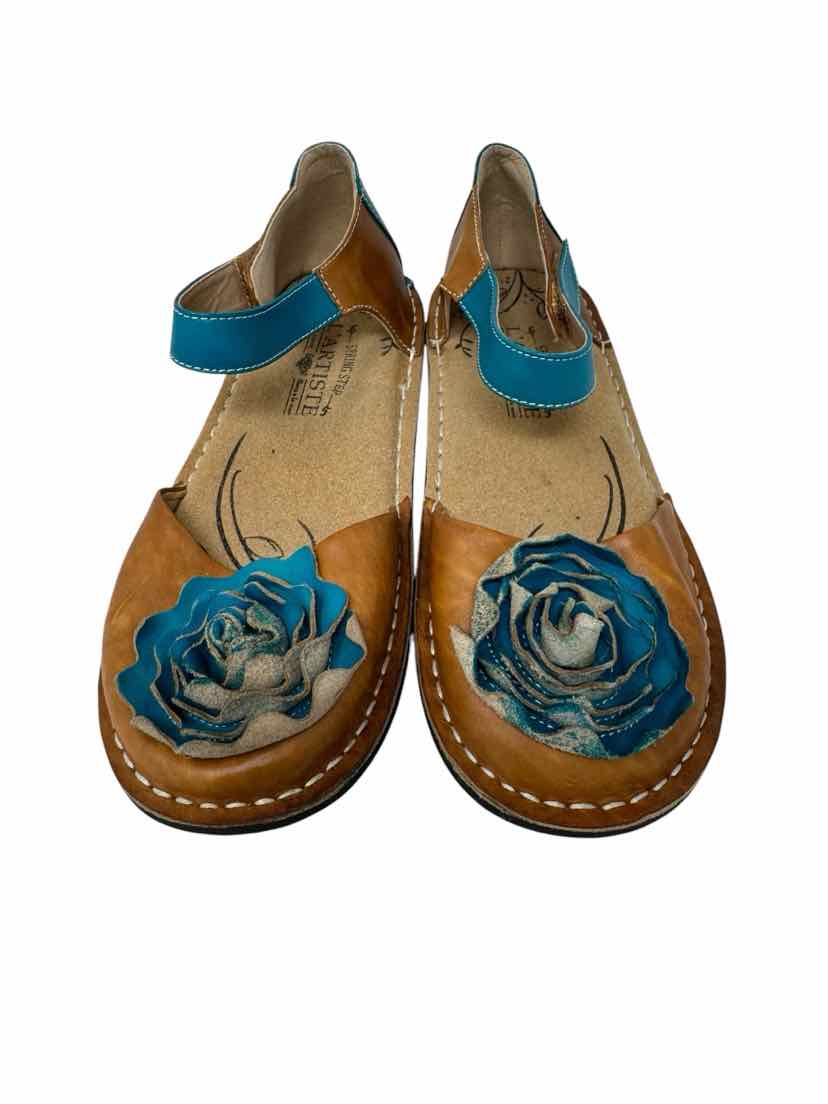 Shoe Size 39 SPRING STEP Brown Leather Flats