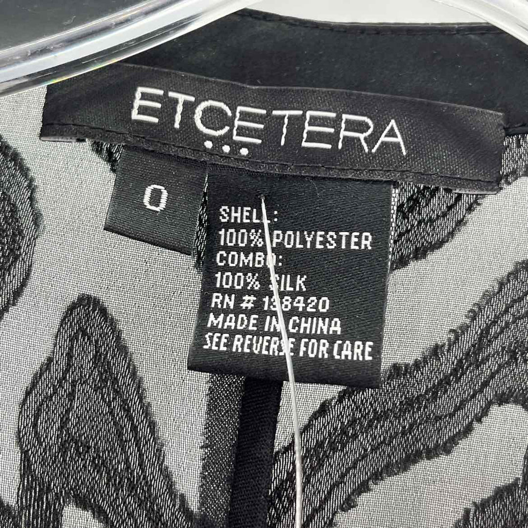 Size 0 ETCETERA Black Shirt