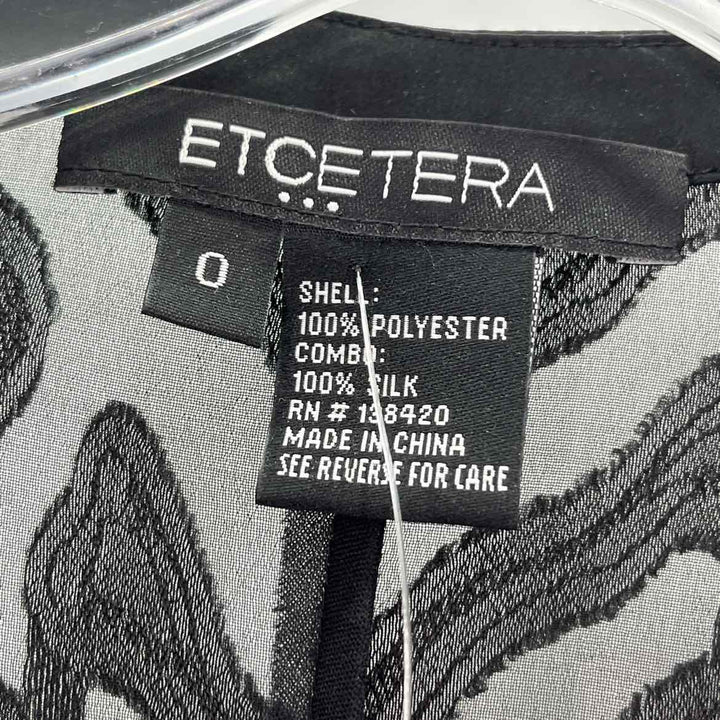 Size 0 ETCETERA Black Shirt