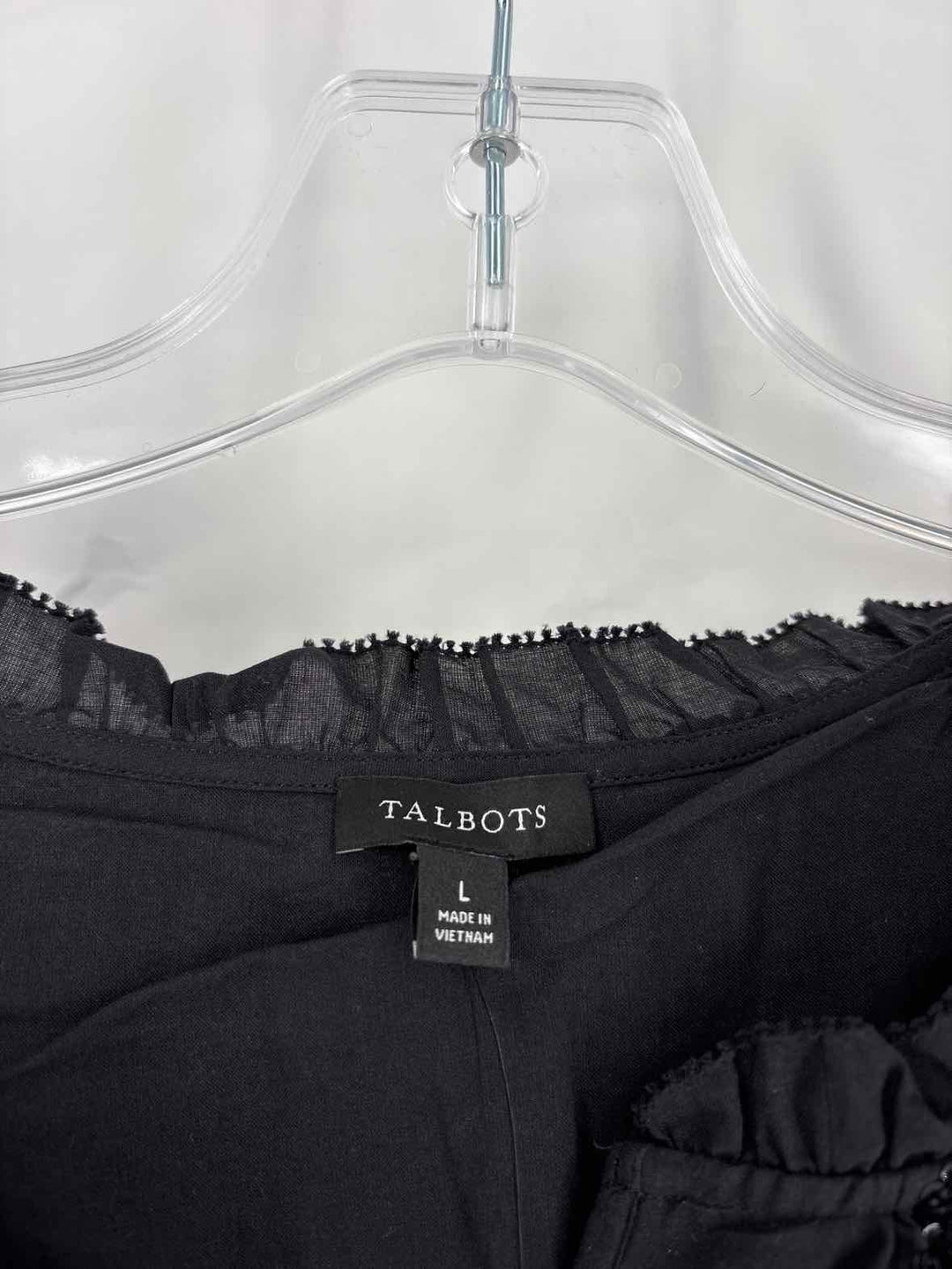 Size L Talbots Black Shirt