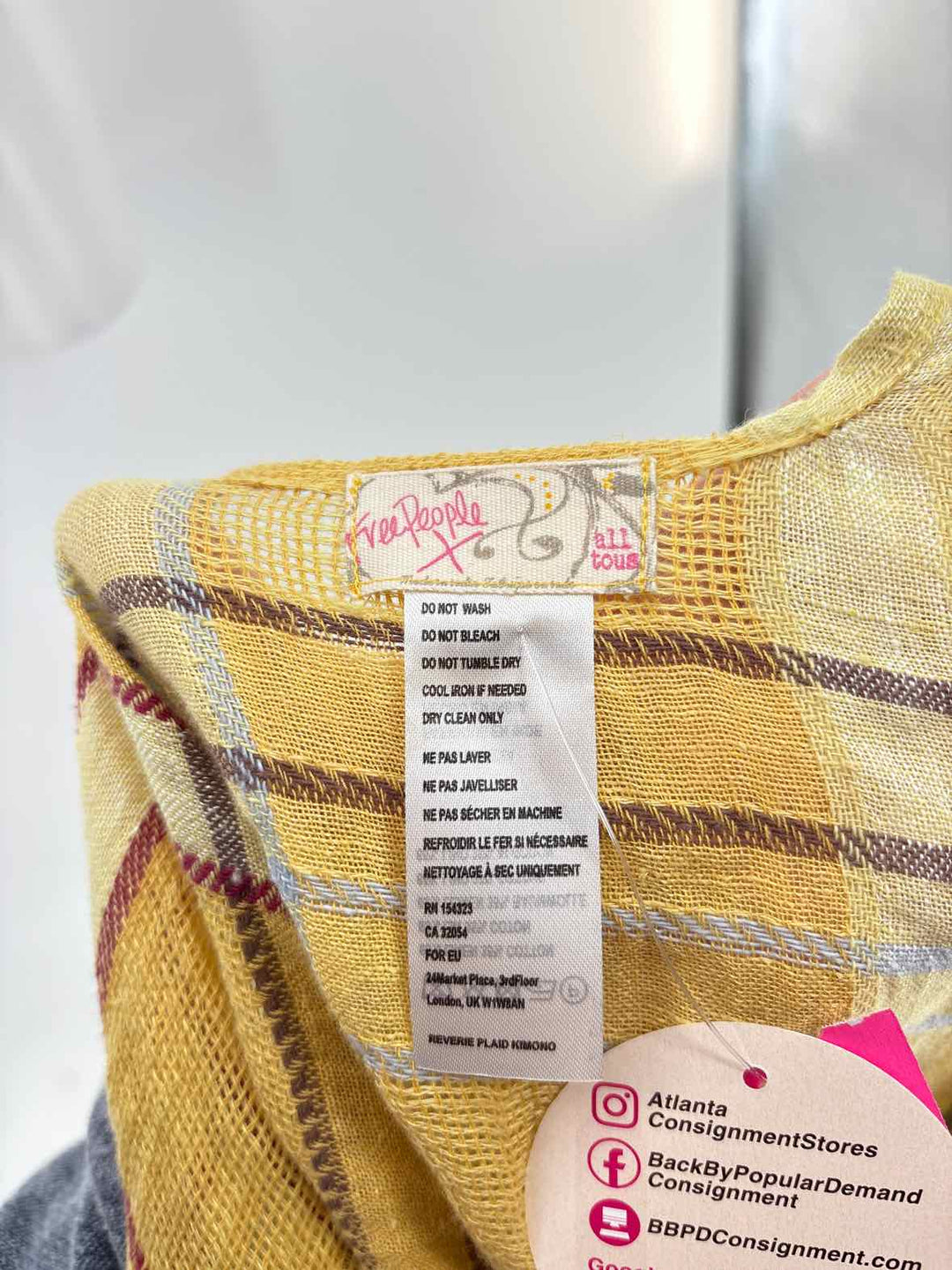 Size One Size FREE PEOPLE Yellow Print Shirt