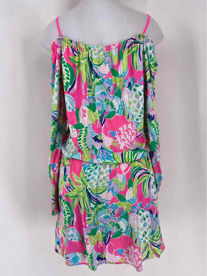 Size M Lilly Pulitzer Multi-Color Cotton Dress