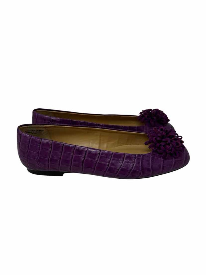 Shoe Size 9.5 Talbots Purple Leather Flats