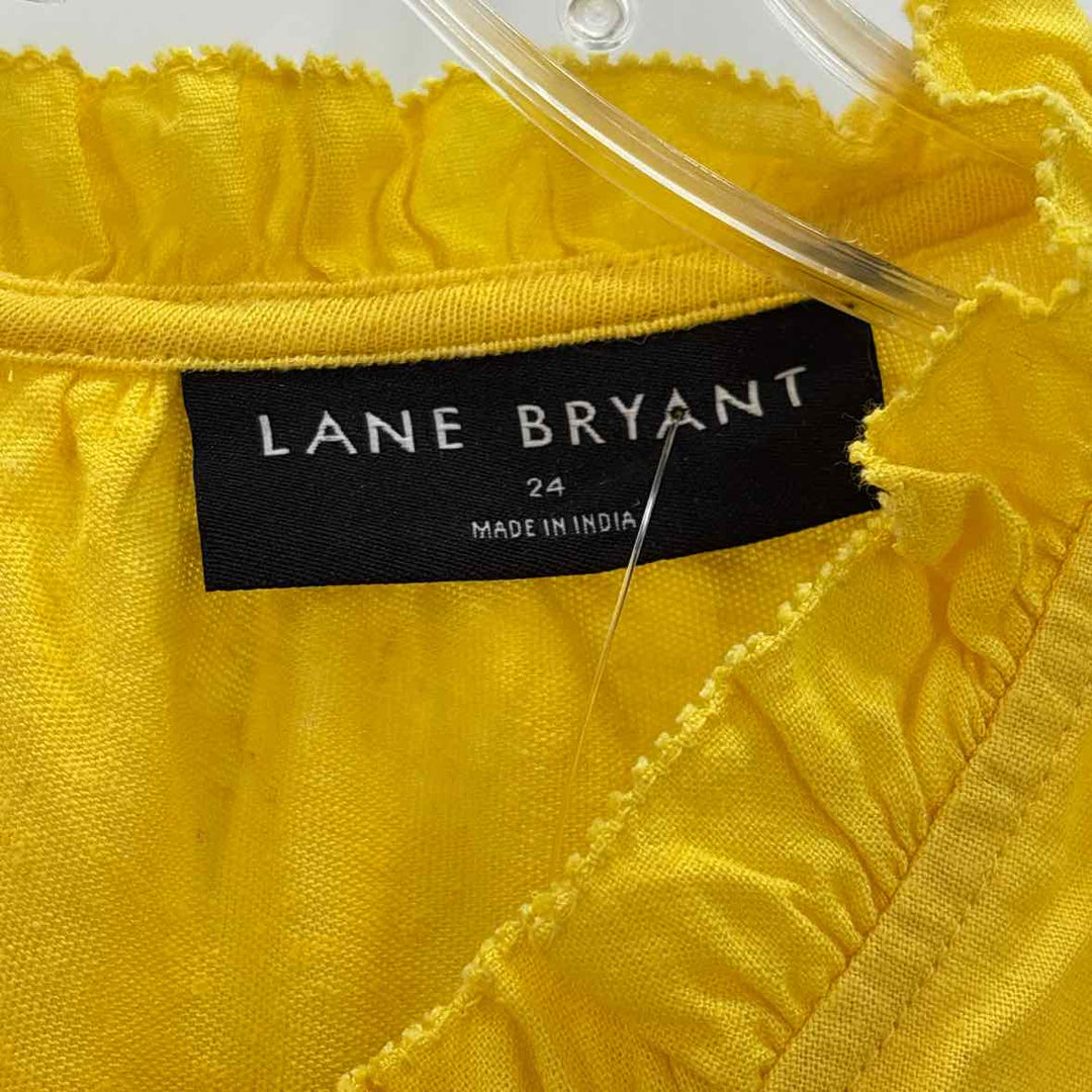 Size 24 LANE BRYANT Yellow Shirt