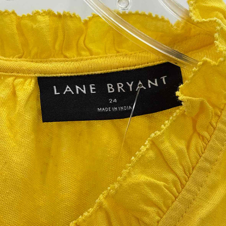 Size 24 LANE BRYANT Yellow Shirt